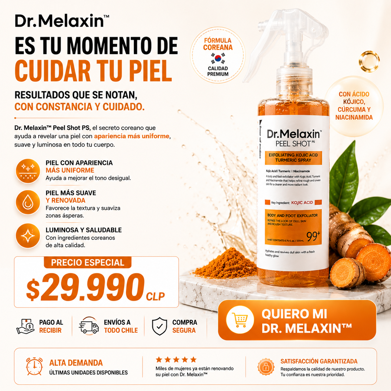 Dr. Melaxin™ El Secreto Coreano para una Piel Más Uniforme