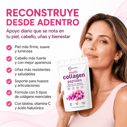 Multi Collagen Peptides™ Fórmula completa para piel, cabello, uñas y articulaciones