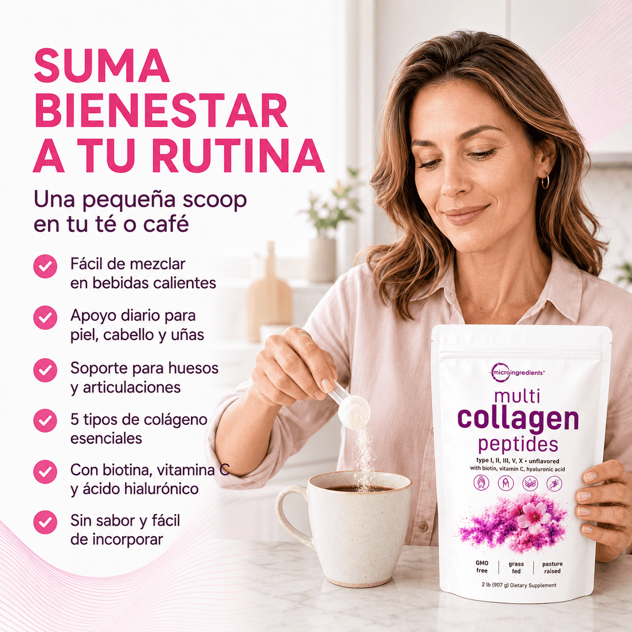 Multi Collagen Peptides™ Fórmula completa para piel, cabello, uñas y articulaciones
